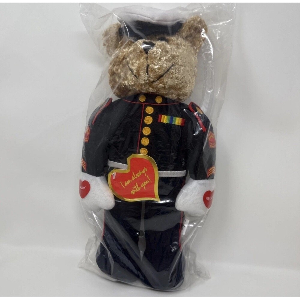 Recordable 12” Talking Marine Teddy Bear Stuffed Animal W/30 Sec. Voice Recorder